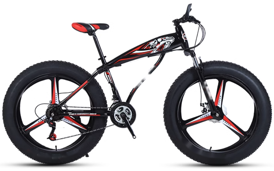 beach bikes, snow bikes, and grass bikes