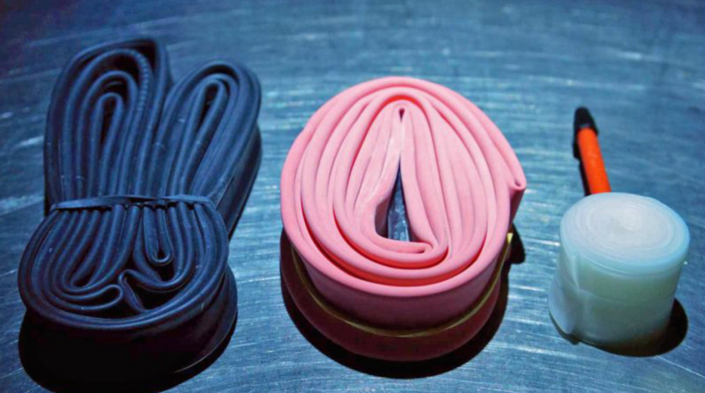 Three materials for making bicycle inner tubes