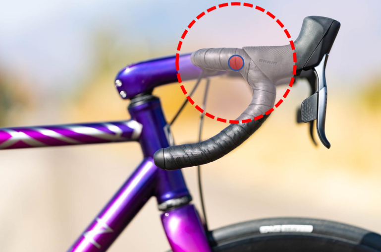 the stems currently on the market allow you to position the center of the handlebar anywhere within a circular area in front of the head tube.