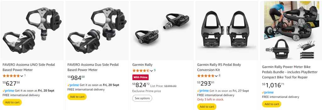 price - power meter pedals