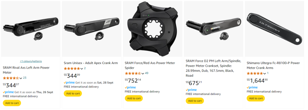 crank arm power meter - price